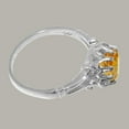 thumbnail image 4 of LBG British Made Real Solid 925 Sterling Silver Natural Citrine Womens Promise Ring - 33 size options - Size 6.25, 4 of 6