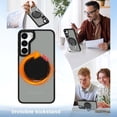 thumbnail image 6 of Magnetic Case for Samsung Galaxy S23 Plus [Military Grade Protection] with Built-in 360° Rotatable Stand [Compatible with MagSafe] Translucent Matte Back Slim Protective Phone Cover, Black, 6 of 6