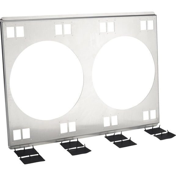 Speedway Motors Aluminum Fan Shroud for 31-Inch Radiators, Fits Dual 11–12 Inch Electric Fans, Lightweight 16-Gauge Aluminum with Rubber Airflow Flaps and Easy Bolt-On Installation