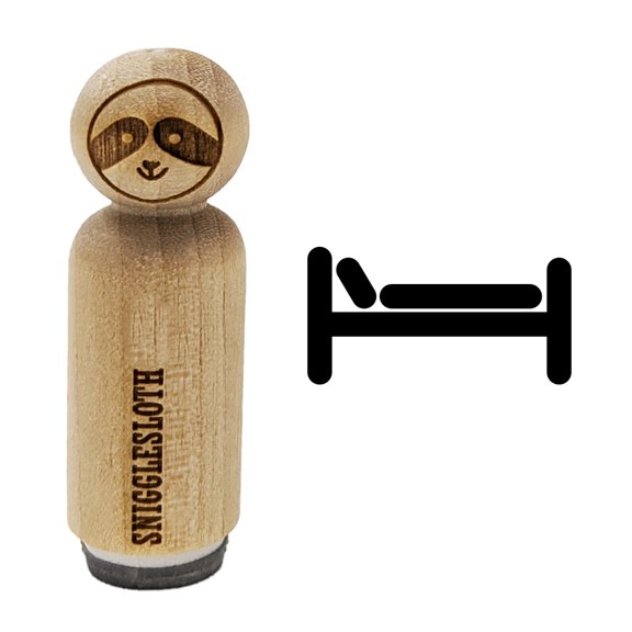 Bed Sleeping Rubber Stamp for Scrapbooking Crafting Stamping - Medium 1 Inch