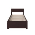 thumbnail image 5 of Orlando Twin Platform Bed with Flat Panel Foot Board and Twin Size Urban Trundle Bed in Espresso, 5 of 7