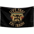 thumbnail image 1 of Tapestry Live Fast Eat Trash Pash Aesthetic para pared, 150 x 90 cm, 1 of 3