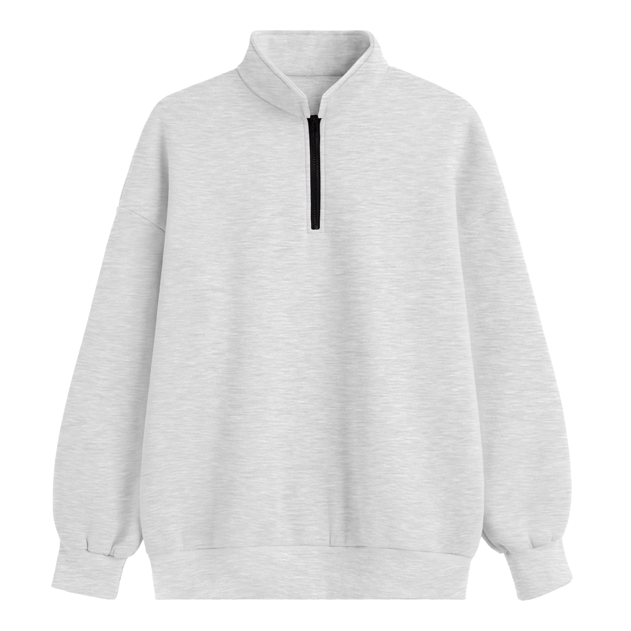 SUNBS Womens Oversized Sweatshirts Half Zip Pullover Fall Fashion Hoodies Long Sleeve Shirts Clothes
