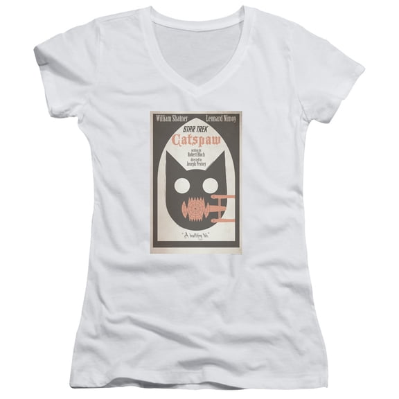 Star Trek Tos Episode 36 Junior Women's V-Neck T-Shirt White