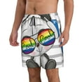thumbnail image 2 of Disketp Men'S Swim Trunks Hawaiian Breathable Surf Beach Swimsuits Mesh Lining Beach Shorts With Pockets-Panda With Sun Glasses, 2 of 9