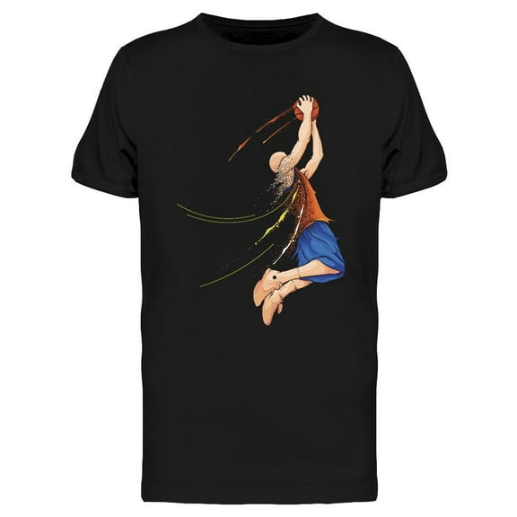 Basketball Slam Dunk Design T-Shirt Men -Image by Shutterstock, Male 3X-Large