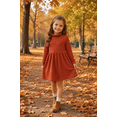 thumbnail image 2 of Lanbubble Girls Long Sleeve Turtleneck Dress Soft Knitted A Line Fall Winter Dress 2-7 Years, 2 of 8