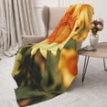 thumbnail image 3 of Fuzoiu Golden Sunflower In Field Print Flannel Throw Blanket,Light Weight Warm Decorative,Throw Blanket Cover for Sofa, Couch, Bedroom,Travel-80"x60", 3 of 6