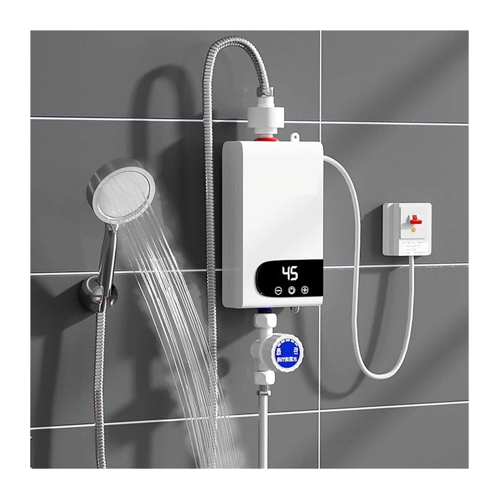 Instant Electric Water Heater 3500W Household Mini Small Frequency Conversion Constant Temperature Bath Shower Artifact ,Safety Protections