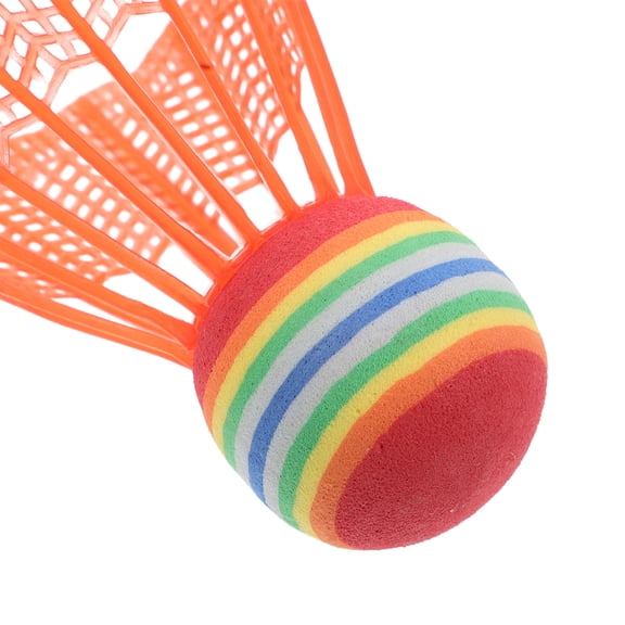 Hemoton 12 Pcs Indoor Badminton Shuttlecocks with Large Colored Tips for Enhanced Visibility and Play
