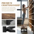 thumbnail image 3 of Wooden Step Stools for Adults Kids with Non-Slip Rubber Feet, Heavy Duty Stepping Stools with 500-LBS Capacity for Bedroom Kitchen Bathroom, Bed Steps for High Beds, Easy to Assemble, Rustic Brown, 3 of 6