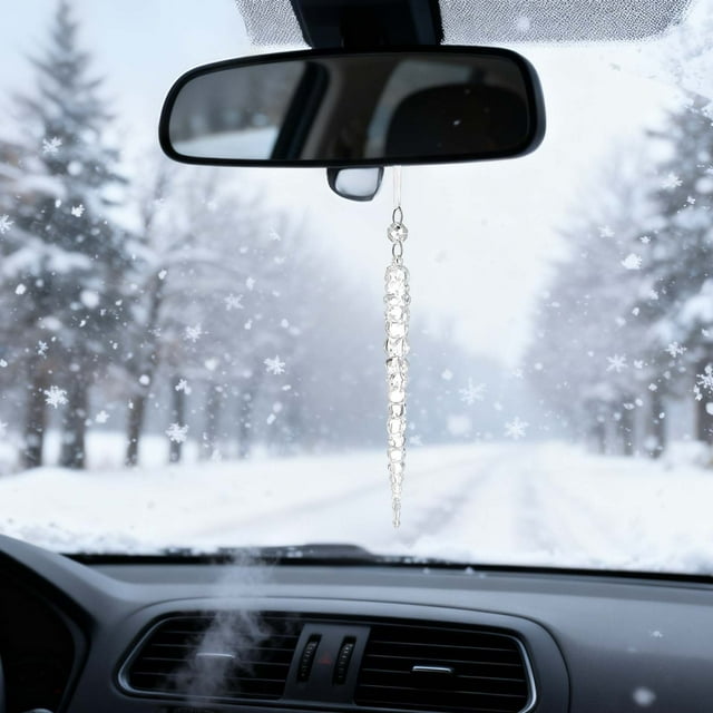 Oliegs Heated Blanket Acrylic Snowflakes Rearview Hanging Chocolate