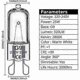 thumbnail image 2 of G9 halogen lamps 60W, 230V, 10 Pack 60W, 2 of 5