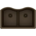 thumbnail image 2 of Elkay Quartz Classic 33 x 20 x 9-1/2, Equal Double Bowl Undermount Sink with Aqua Divide, Mocha, 2 of 2