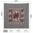 thumbnail image 3 of QUEEN OF HEARTS PLAYING CARDS ARTWORK GREY Bathrobe Plush Bathrobe Cozy Unisex Winter Bathrobe Warm Water Absorbent, 3 of 9