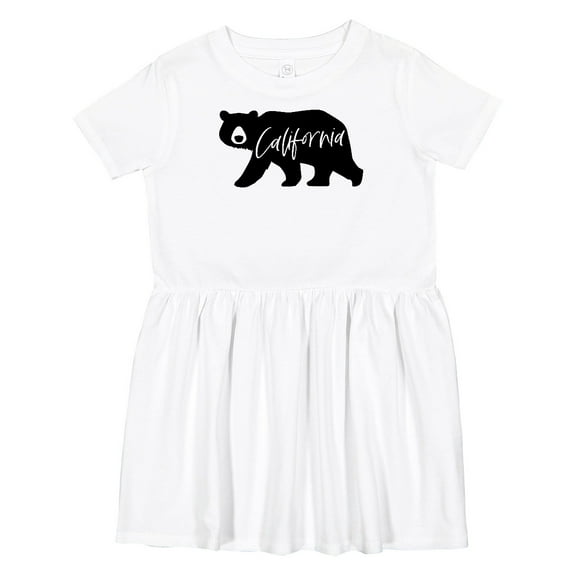 Inktastic California Black Bear Silhouette Girls Toddler Dress