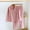 002 Pink, variant on Generic Womens Cotton Pajama Sets Long Sleeve Button Down Shirt and Pants Sleepwear 2 Piece Gingham Pj Set