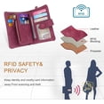 thumbnail image 4 of Portefeuille Court Protection RFID pour Femmes - Portefeuille Doux Confortable Mignon avec Beaucoup de Fentes pour Cartes (Rose), 4 of 6
