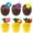 6pcs cups-D, variant on 6/10pcs Hawaiian Summer Pineapple Coconut Drinking Cups Strawberry Shaped Juice Drink Cups for Birthday Wedding Beach Pool Party