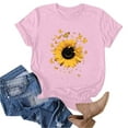 thumbnail image 5 of Xdegoge T Shirts for Women Graphic Under 10 Short Sleeve Crewneck Shirts Floral Summer Casual Tops Tunic Loose Fit Tees Soft Comfy Blouses Previous Orders Past Orders At, 5 of 5