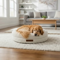 Sam's Pets Scruffy 30" Round Orthopedic Dog Bed In Cream