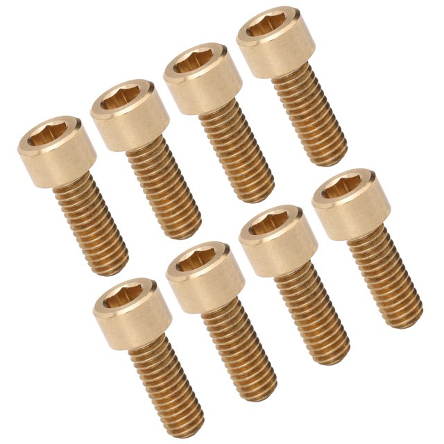 Tornillo De Casquete, Tornillo De Cabeza Hexagonal De Superficie Lisa, Suministros Industriales Material De Cobre Puro Sujetador Hardware Para Herramientas De Hardware Industrial Fyydes M6x16mm