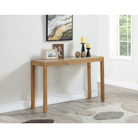 Mainstays Glenmore Faux Concrete Top with Grey Wash Wood Finish Console Table