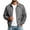 Gray, variant on Fnooota Men's Bomber Jackets, Lapel Collar Lightweight Long Sleeve Zip up Outerwear for Spring Fall Khaki Size S-3XL