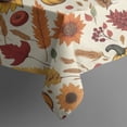 thumbnail image 5 of Fall Pumpkins Sunflowers Autumn Pattern Square Tablecloth,Waterproof Square Table Cover,Wipeable Spillproof Washable Table Cover for Home Kitchen Party Decor 42"X42"(107x107cm), 5 of 6