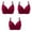 Wine, variant on TAGOLD Womens Plus Size Bra,Summer Casual Bras for Womens,3PC Woman's Printing Gathered Together Large Size Daily Bra Underwear No Rims