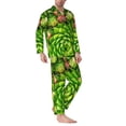 thumbnail image 2 of Sikiie Cactus And Succulents Mens Pajama Set, Soft Warm Long Sleeve Sleepwear, Cozy Button-Down Pjs for Men-XX-Large, 2 of 7