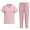 Pink, variant on Mlqidk Healing Hands Scrubs for Women Comfortable Medical Scrub Set V Neck Top & Jogger Pant with Pockets Nurse Scubs Black S