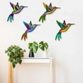 thumbnail image 6 of Dopebox Sales Today Clearance Metal Hummingbird Wall Art Decor, Metal Colorful Birds Outdoor Sculpture Iron Outdoor Hanging Decor, Metal Hand-made Bird Wall Art Fence, Home Party Decoration (Pink), 6 of 8