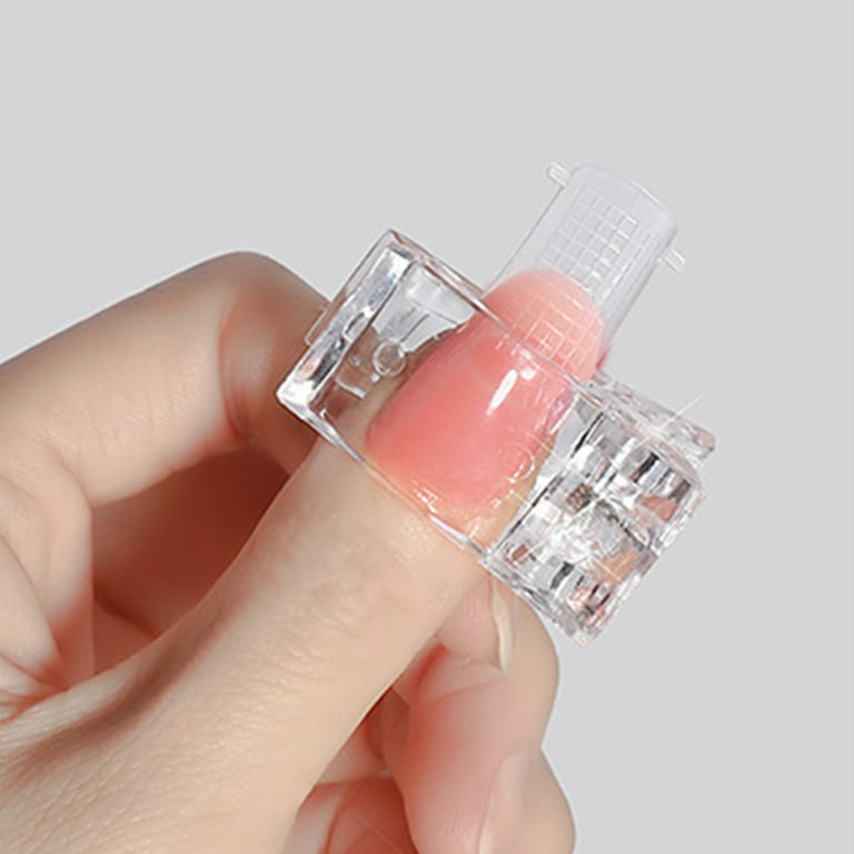 Modelones Nail Tips Clip for Quick Building Polygel Plastic Finger Extension UV LED Builder for DIY Manicure Nail Art
