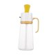 thumbnail image 5 of Jarra de aceite de 550 ml, a prueba de fugas, reutilizable, rellenable, con asa antideslizante, dispensador de condimentos Amarillo, 5 of 6