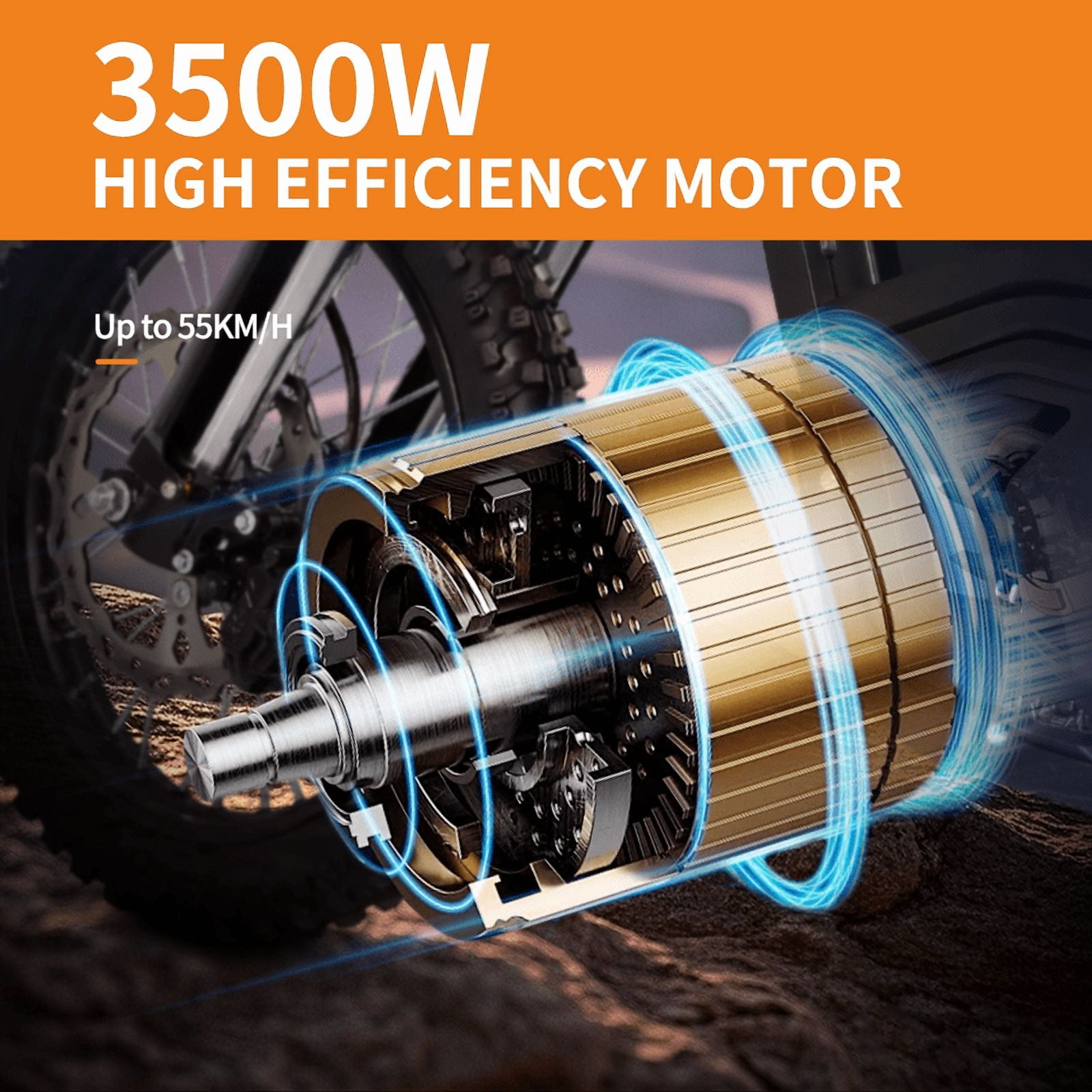 Electric-Dirt-Bike for Teens Adults, 14"/12" Fat Tire 3500W 37MPH Electric-Motorcycle with 60V 27AH Battery Ebike 160NM Hydraulic Brakes Mountain Off-Road EBike
