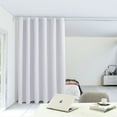 thumbnail image 6 of LUSHVIDA Room Divider Curtains Total Privacy Wall Room Divider Screens Wide Blackout Curtain for Living Room Bedroom Patio Sliding Door, 1 Panel, Greyish White, 8.3ft Wide x 8ft Tall, 6 of 6