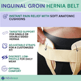 thumbnail image 4 of Movibrace Inguinal Groin Hernia Brace Unisex Beige | Left, Right or Double | (Double |, Large), 4 of 10