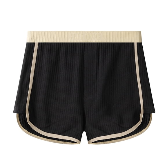 ZVNAΖH Men's Cotton Knit Boxer Shorts, Ribbed Loose Fit Lounge Underwear with Contrast Trim, Breathable Soft Sleep Bottoms, L-3XL