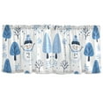 thumbnail image 7 of Yayeee Kitchen Curtains Set of 2 Light Filtering 57"x24" Over Sink Window Panels, Simple Cartoon Snowmen, 7 of 7