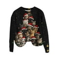 thumbnail image 4 of Womens Christmas Sweaters Sweaters Round Neck Long Sleeve Christmas Print Pullover Sweater for A Stylish Holiday Gathering, 4 of 4