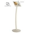 thumbnail image 2 of M&T Displays Curved Menu Board, 8.5x11 inch White Pearlic Pedestal Sign Holder Floor Standing Aluminum Front Loading Easy Open Poster Message Advertisement Holder for Restaurant Cafe Hotel, 2 of 8