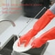 thumbnail image 2 of Guantes de látex para lavar platos, extra largos, gruesos, antideslizantes, para cocina, tareas domésticas, limpieza de automóviles, ropa, guantes de goma, guantes rojos, 2 of 5