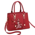 thumbnail image 3 of Bolso de hombro para mujer de mediana edad, bolso cruzado con asa y bolsillos, bolso Rojo jinwen Bolsa de hombro, 3 of 8