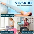 thumbnail image 3 of Pelota de ejercicio ProBody Pilates de 85 cm negra para estabilidad, 3 of 9