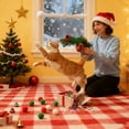 thumbnail image 2 of Cheapark Christmas Cat Interactive Toy Set - Silent Suspending Plush Balls, Perfect for Bonding with Pets During Holiday Seasons, 2 of 6