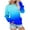 Blue, variant on Lenago Hoodies for Women Fashion Printed T-shirt Long Sleeves Blouse Round Neck Casual Tops Sweatshirt Hoodies Fall Winter Outfits Clothes