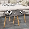 thumbnail image 5 of Bambloom Modern Black Coffee Table Set of 2,Nesting Side Table for Living Room,21.7"L x 21.7"W x 17.7"H, 5 of 5