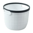 thumbnail image 2 of Portable Laundry Basket | Hollow Plastic Dirty Clothes Hamper | White & Gray Storage Organizer | Bathroom Bedroom Closet Use | 19.5x16x16cm, 2 of 6
