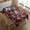 thumbnail image 2 of Red Christmas Plaid Deer and Tree Pattern Rectangle Tablecloth 60"x84",Waterproof Polyester Rectangle Table Cloth, Wipeable Spillproof Polyester Tablecloth for Dining, Camping, Indoor and Outdoor, 2 of 5
